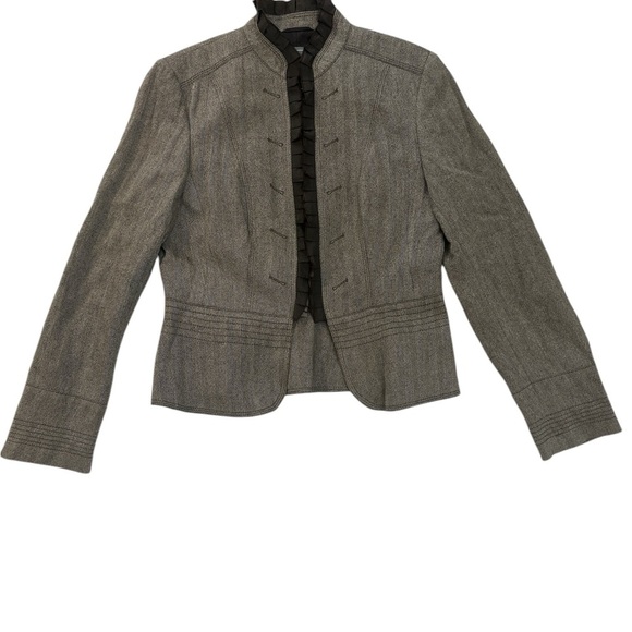 Marc Aurel Jackets & Blazers - Marc Aurel Women’s Chic Brown Tweed Blazer with Decorative Closure Size 42 EUC